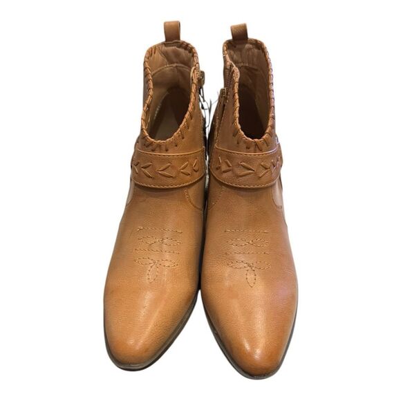 New Frye and Co. Women's Palma Tan Stacked Heel Boots Booties 9.5 - Picture 4 of 6